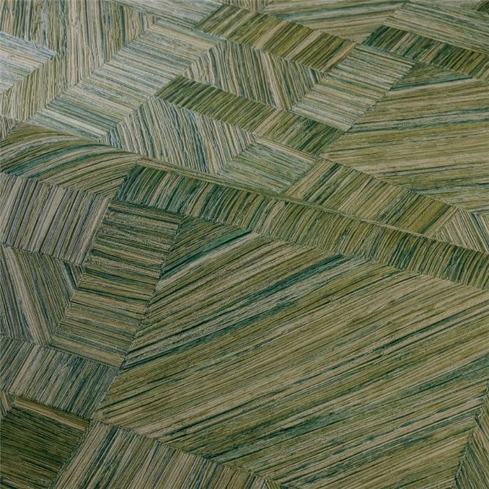 Casamance|Papier peint bois géométrique vert|Géométrique