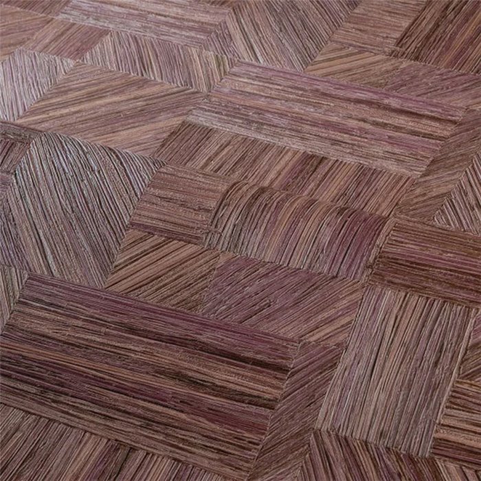 Papel pintado madera mosaico color púrpura - Casamance Nature Sur Mesure 76892242
