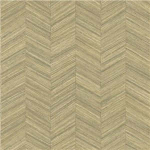 Casamance|Papier peint bois chevrons ocre|Imitation Bois
