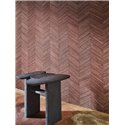 Casamance|Papier peint bois chevrons rouge|Imitation Bois