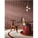 Casamance|Wallpaper wood herringbone red|Wood Imitation