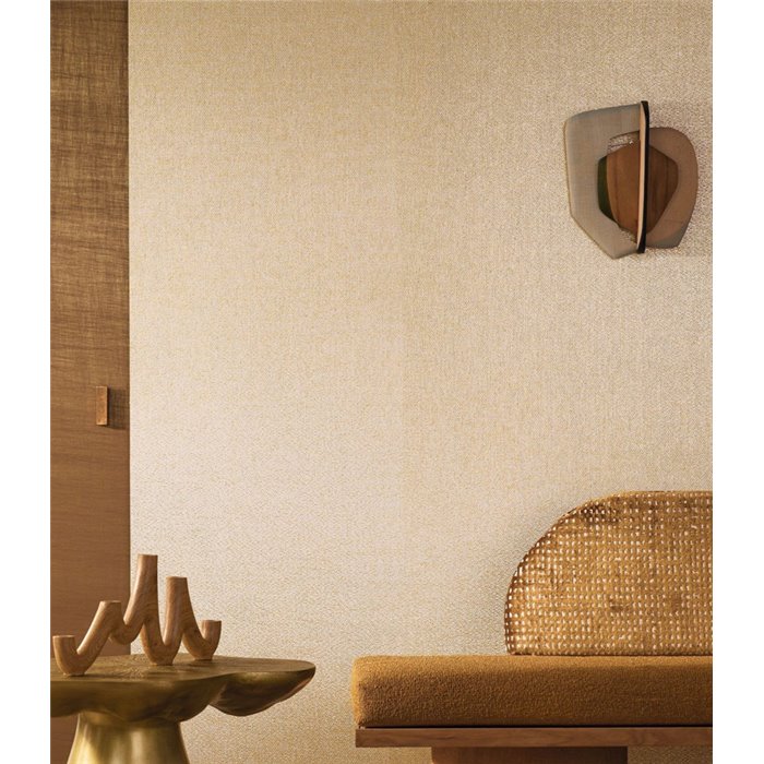 Revestimiento pared lino lana acabado metálico brillo - Casamance Sensation 71670154