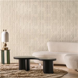 Casamance|Wandverkleidung geometrisches Design bestickt|Wandverkleidungen 2