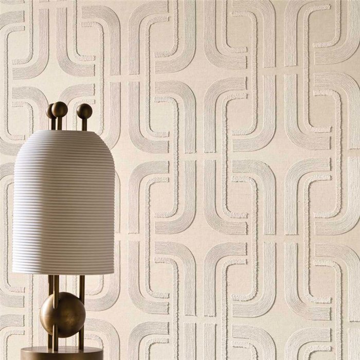 Casamance|Wandverkleidung geometrische Stickerei Leinen Baumwolle|Wandverkleidungen