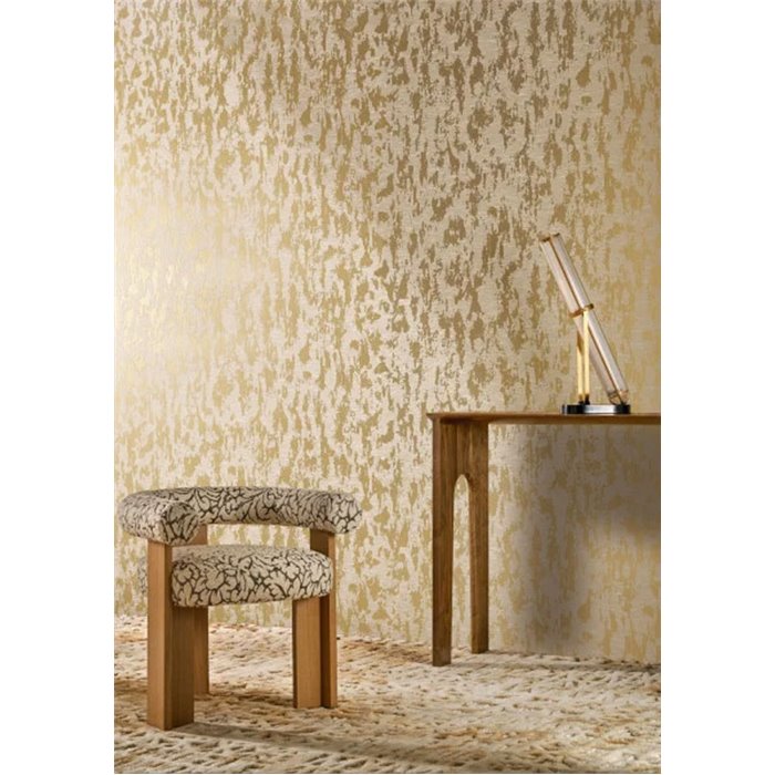 Casamance|Wandverkleidung Dévoré-Textur Leinen Baumwolle metallisch|Wandverkleidungen