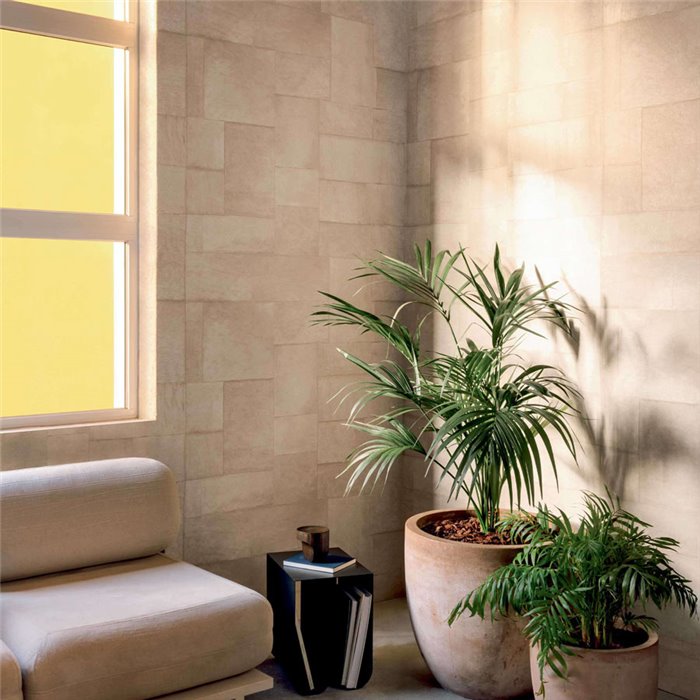 Elitis|Vinyl beige pony hair wallpaper|Skin Imitation