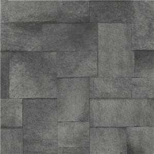 Elitis|Vinyl-Tapete in Ponyfelloptik braun|Lederimitat 2