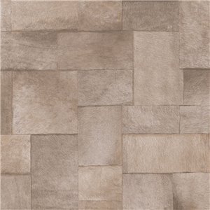 Elitis|Vinyl-Tapete in Ponyfelloptik braun|Lederimitat 2