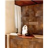 Elitis|Vinyl pony skin-effect wallpaper in brown|Skin Imitation