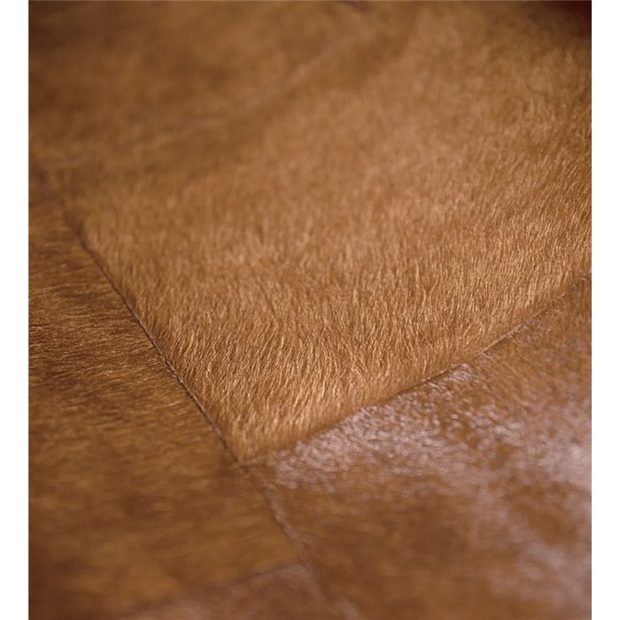 Elitis|Papier peint vinyle effet peau de poulain marron|Imitation Peau