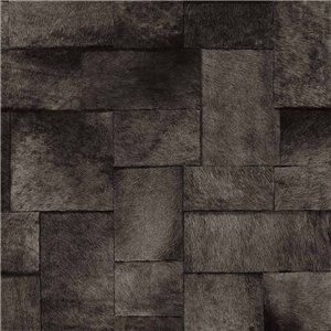 Elitis|Vinyl-Tapete in Ponyfelloptik braun|Lederimitat 2