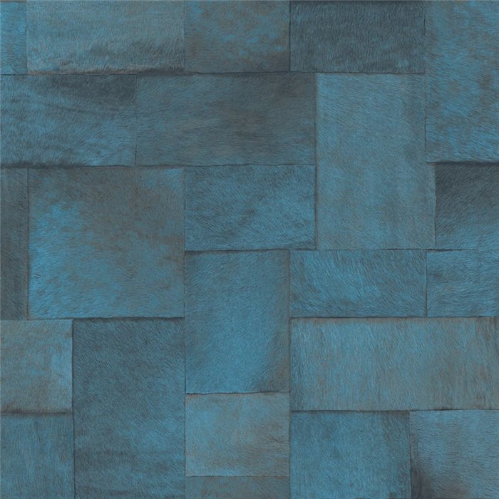 Elitis|Papel pintado vinílico efecto piel de potro azul|Imitacion Piel Animales
