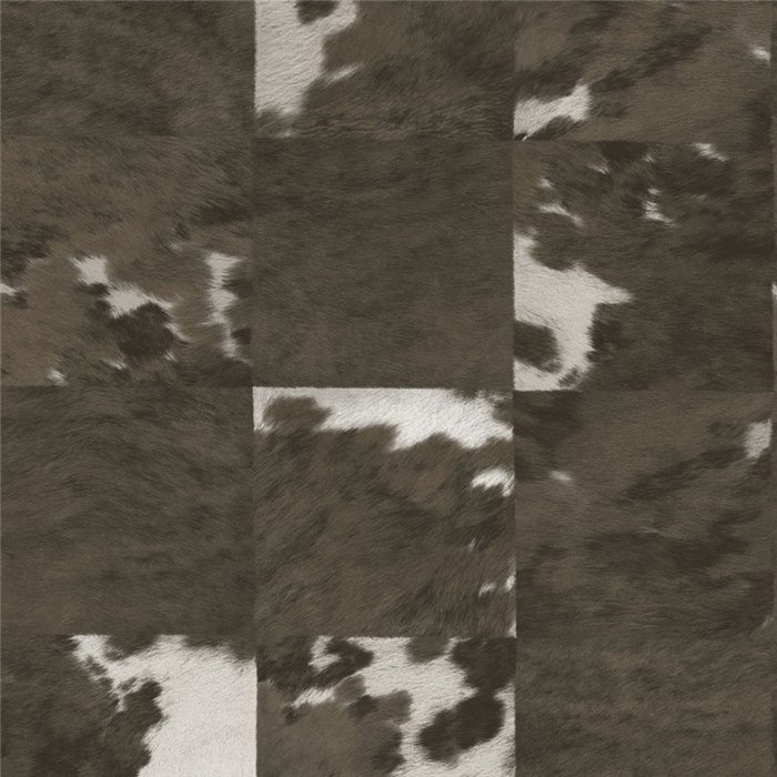 Elitis|Papier peint vinyle effet peau de vache marron|Imitation Peau