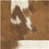 Elitis|Papier peint vinyle peau de vache marron et blanc|Imitation Peau
