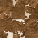 Elitis|Papier peint vinyle peau de vache marron et blanc|Imitation Peau