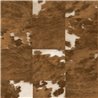 Elitis|Papier peint vinyle peau de vache marron et blanc|Imitation Peau
