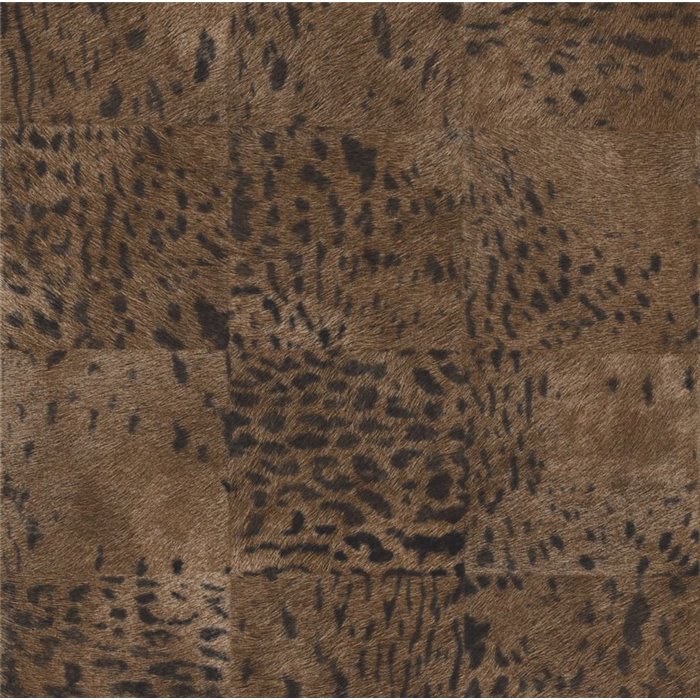 Elitis|Papier peint peau de léopard marron foncé|Ethnique