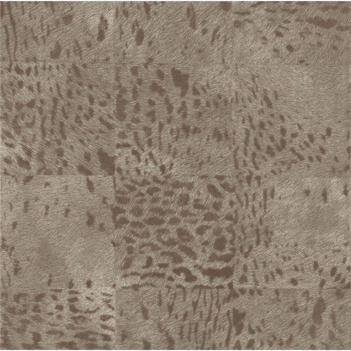Elitis|Papier peint vinyle peau de léopard gris taupe|Ethnique