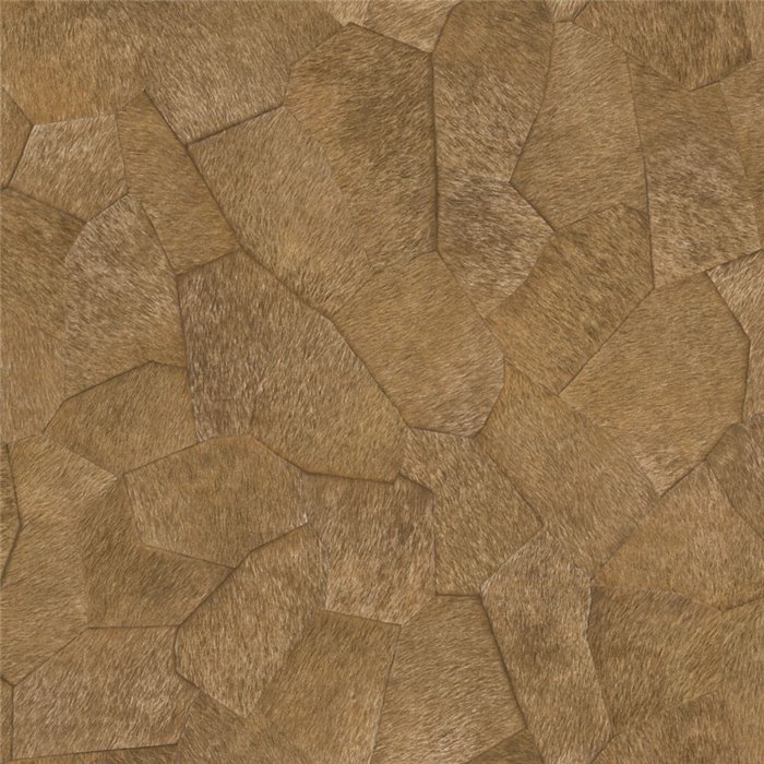 Elitis|Tapete in Ponyfelloptik gold|Lederimitat