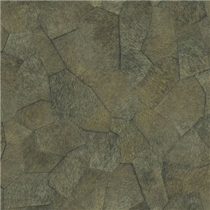 Elitis|Papel pintado piel de potro marrón terracota tipo patchwork|Étnico 2