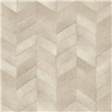 Elitis|Papier peint vinyle peau animale gris-beige motif chevron|Imitation Peau