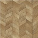 Elitis|Light brown pony skin wallpaper with chevron pattern|Skin Imitation