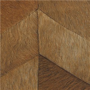 Elitis|Green chevron pony skin-effect wallpaper|Ethnic
