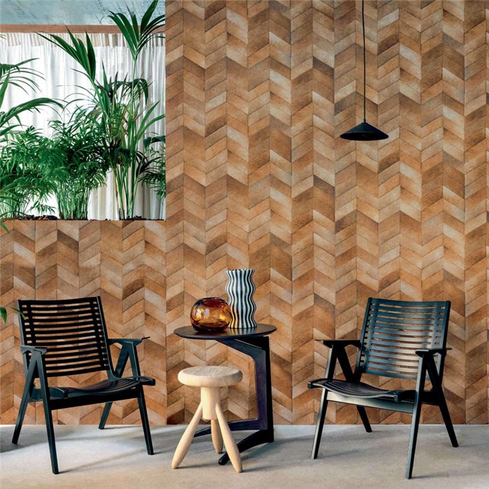 Elitis|Brown pony skin-effect wallpaper|Skin Imitation