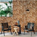 Elitis|Brown pony skin-effect wallpaper|Skin Imitation