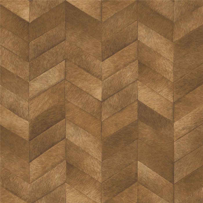 Elitis|Brown pony skin-effect wallpaper|Skin Imitation