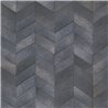 Elitis|Papier peint bleu effet peau de poulain chevron en arête|Ethnique