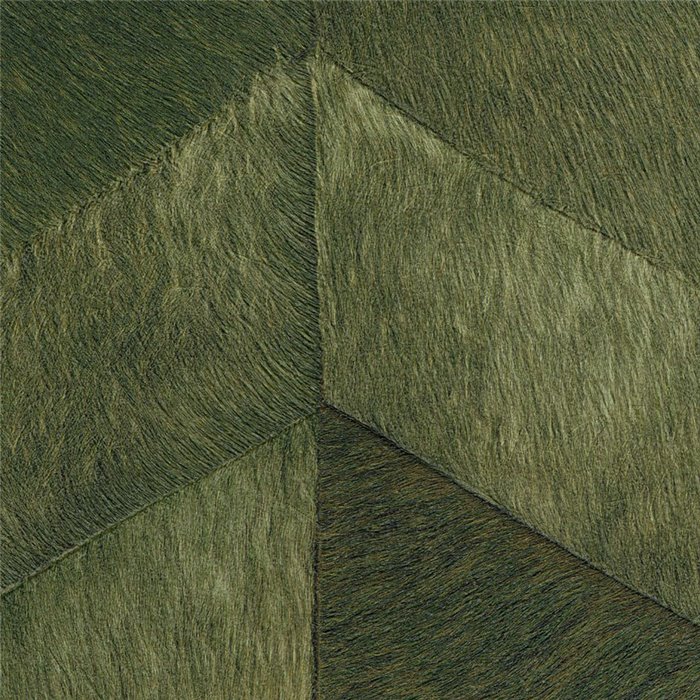 Elitis|Papel pintado chevron efecto piel de potro verde|Étnico