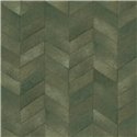 Elitis|Papier peint chevron effet peau de poulain vert|Ethnique