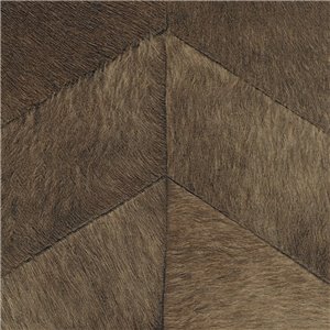 Elitis|Papier peint haut de gamme peau de poney brun|Imitation Peau
