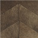 Elitis|Dark brown pony skin wallpaper with chevron pattern|Skin Imitation