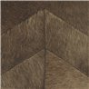 Elitis|Dark brown pony skin wallpaper with chevron pattern|Skin Imitation