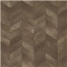 Elitis|Dark brown pony skin wallpaper with chevron pattern|Skin Imitation