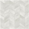 Elitis|Tapete mit Ponyfellstruktur und hellgrauem Chevron|Lederimitat