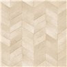 Papel pintado piel de potro beige crema y patrón chevron - Élitis Sauvages VP96891