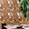 Elitis|Vinyl cowhide-effect wallpaper in brown|Skin Imitation