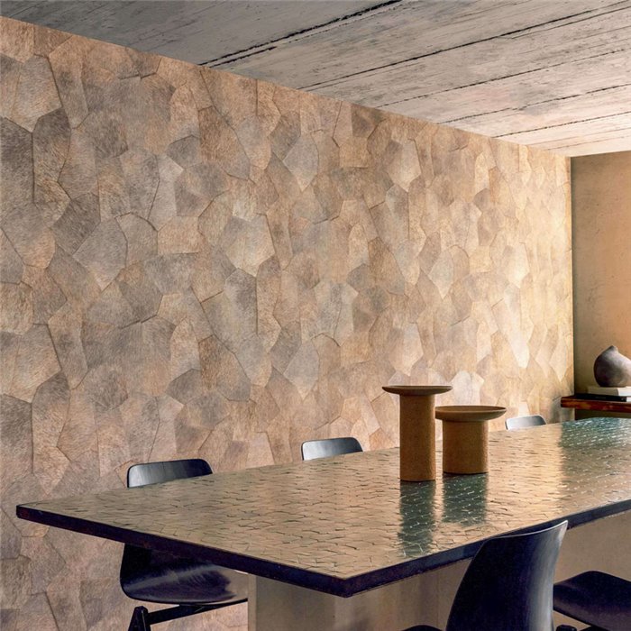 Elitis|Brown pony skin imitation wallpaper|Ethnic