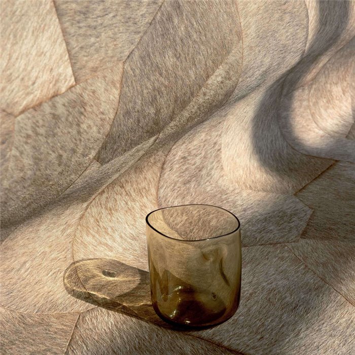 Elitis|Papier peint imitation peau de poulain marron|Ethnique