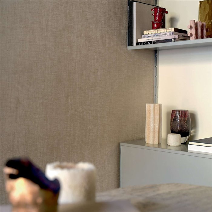 Revestimiento pared terciopelo moteado marrón - Élitis Alcôve II RM 410 04