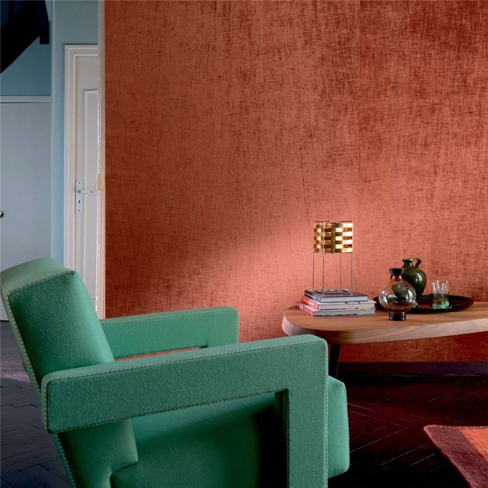 Revestimiento pared terciopelo moteado color caldera - Élitis Alcôve II RM 410 79