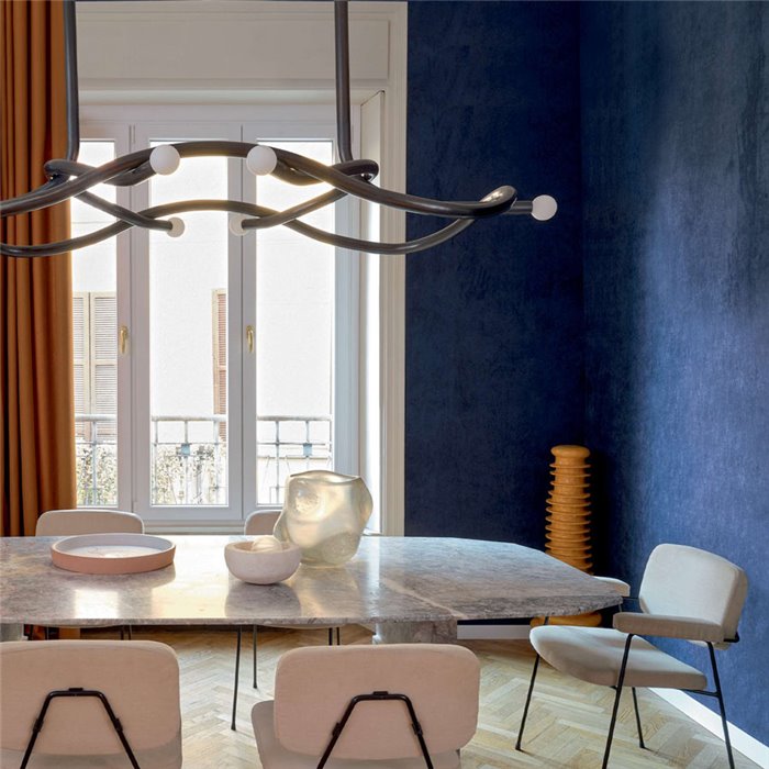 Elitis|Wallcovering plain ribbed velvet dark blue|Wall Coverings