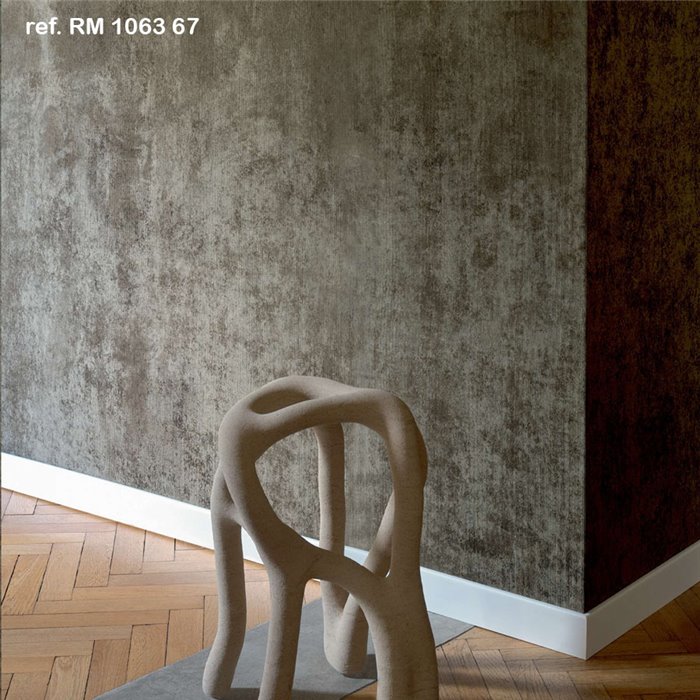 Elitis|Wallcovering plain ribbed velvet brown|Wall Coverings