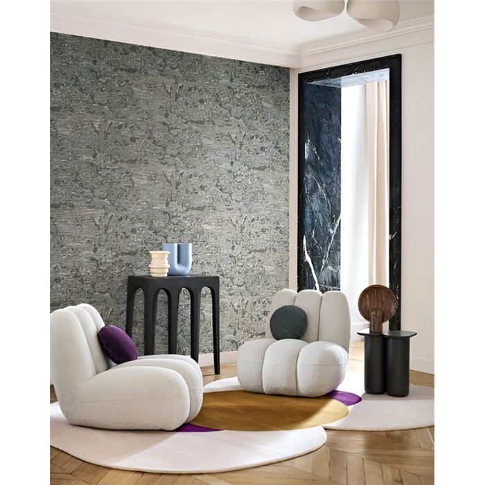 Casamance|Wallcovering jacquard inspired Verdure tapestries stone blue|Wall Coverings