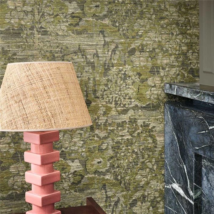 Casamance|Revestimiento pared jacquard extra ancho gris topo clásico|Revestimientos de Pared