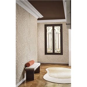 Elitis|Papier peint texture lin rustique couleur camel|Imitation Tissu 2