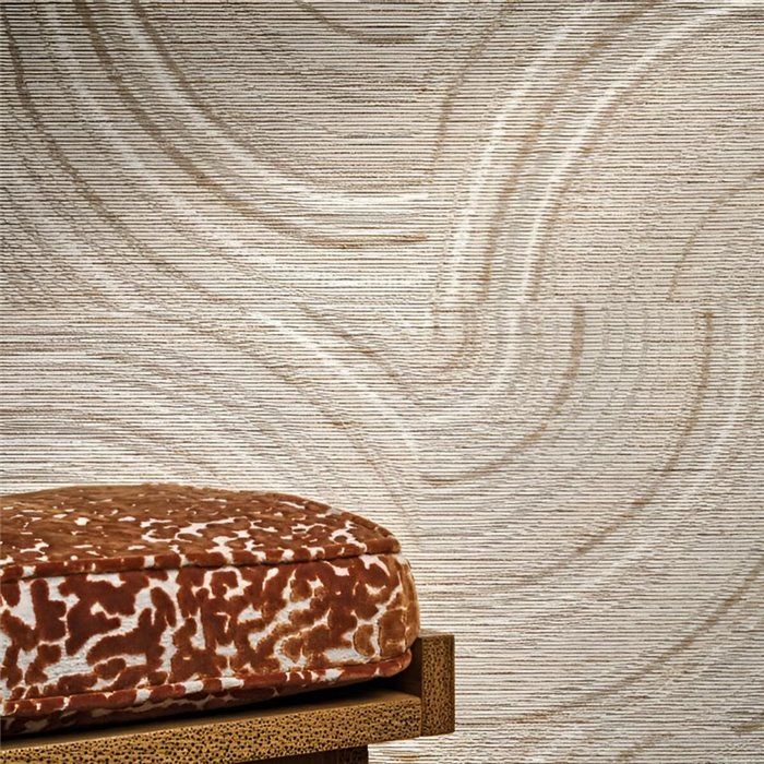 Casamance|Wallcovering jacquard ivory orange sophisticated texture|Wall Coverings